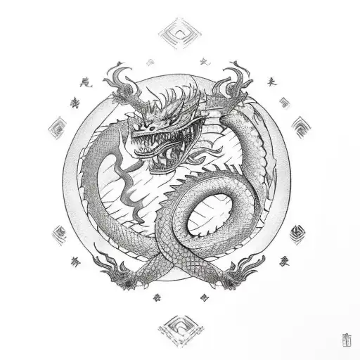 Merge A Dragon With A Ouroboros Infinity Symbol
