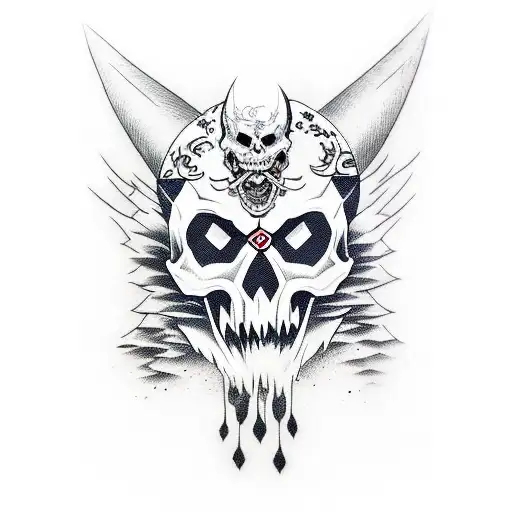 Skull Wolf Girl Katana