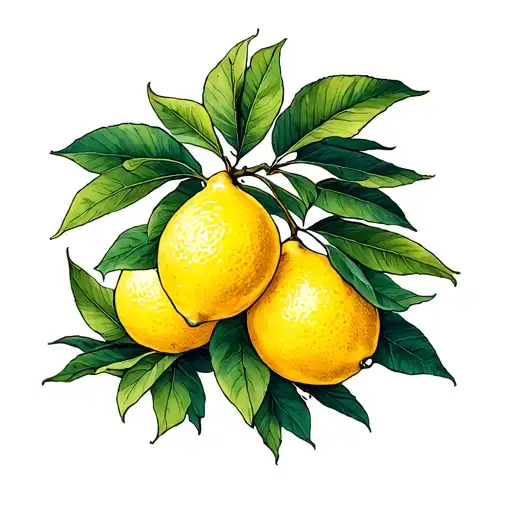 Lemon Tree For Man On Inner Forearm