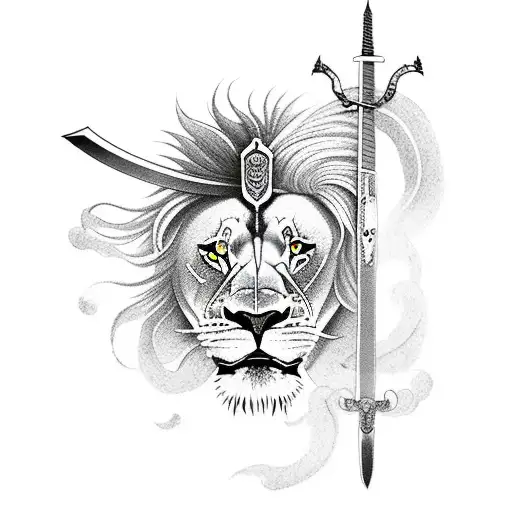 A Lion And Sword