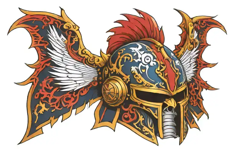 Warhammer 40K Night Lords Helmet Bat Wings With Briars