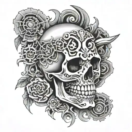 Engine And Skull Made