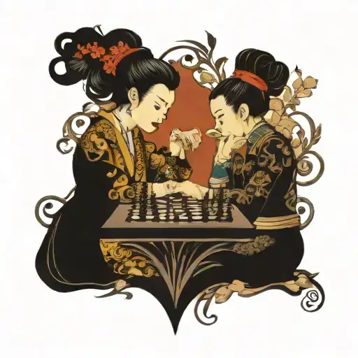 Queens Playing Chess