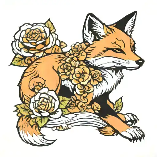 Fox In A Rose