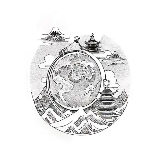 Travel Backpack With Globe Inside