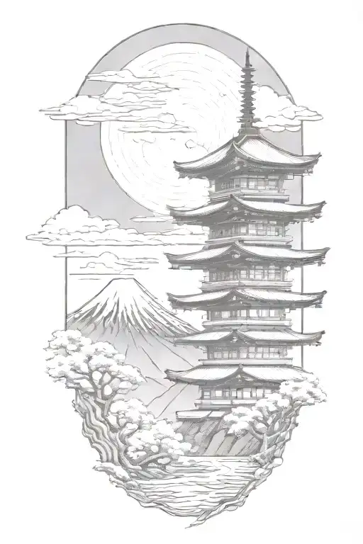 Add One Mount Fuji On Background