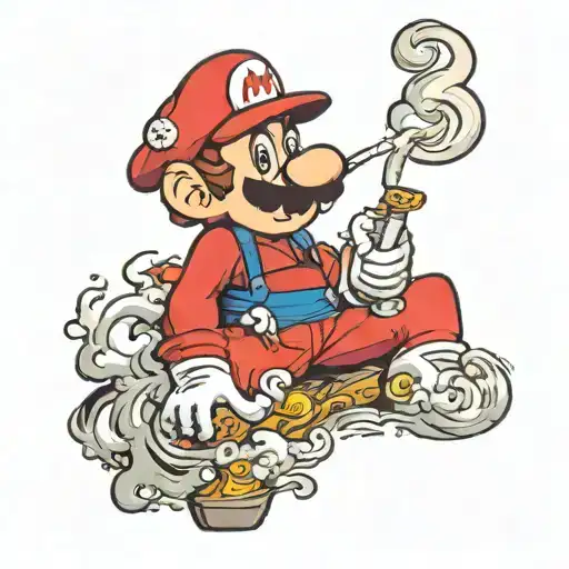 Mario Smoking A Joint