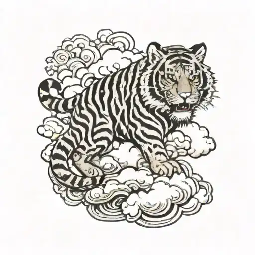 Tiger On A Cloud