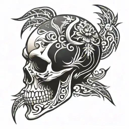 Skull And Tribal