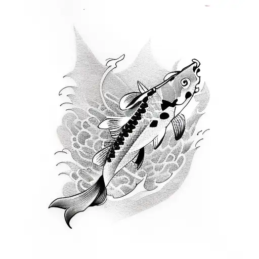 Koi Fish With Knife