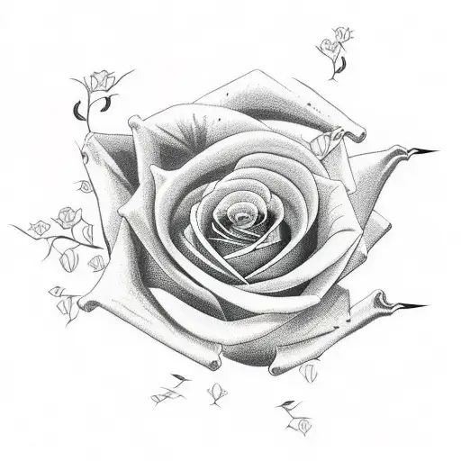 A Heart Wrapped In A Rose With Thorns