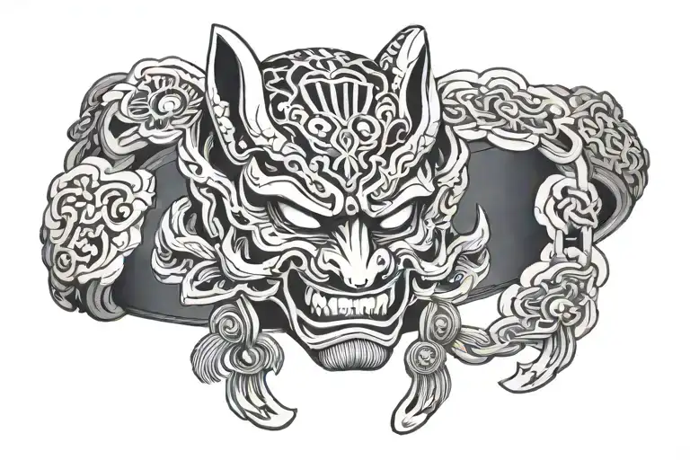 Bracelet With Samurai Mask