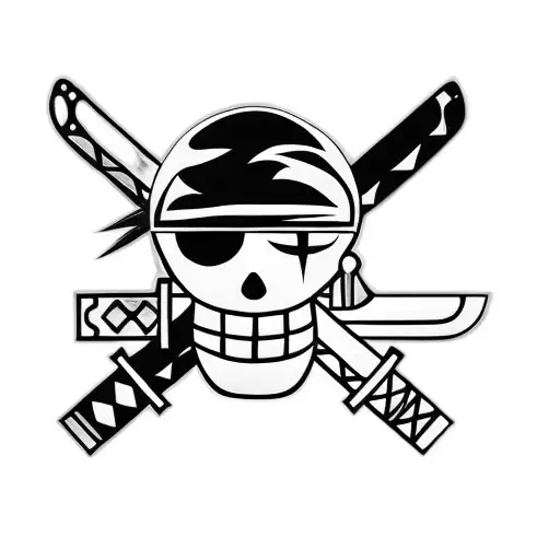 A Skull With Three Swords