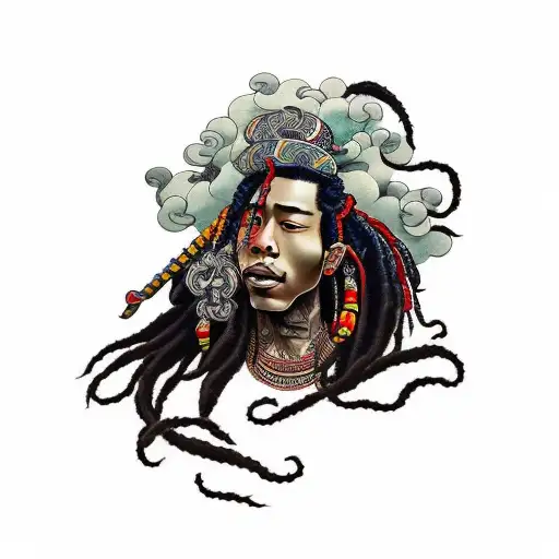 Dark Skin Boy With Dreadlocks