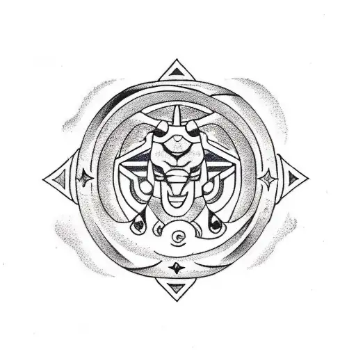 A Zodiacal Taurus At The Top Mountain During Moon Night