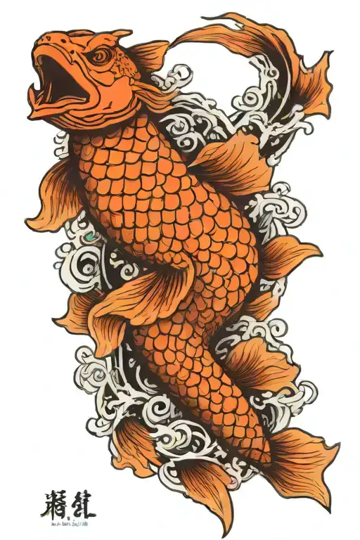 Koi Fish Dragon Spaceman