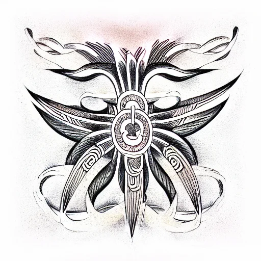 Bird Of Paradise In A Circle Ring Maori