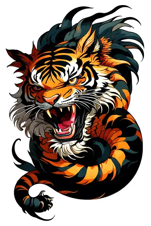 Gragon Carpe Coi And Tiger