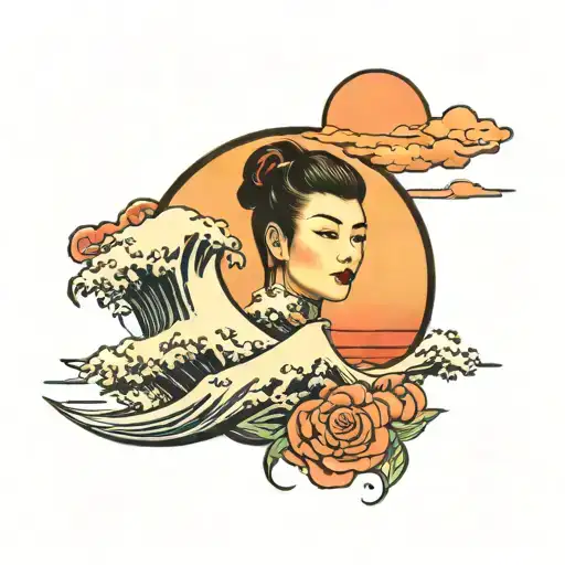 Outrun Postcard Sunset Sky