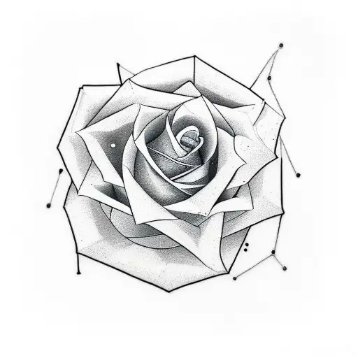 A Geometric Interpretation Of A Rose With Stem