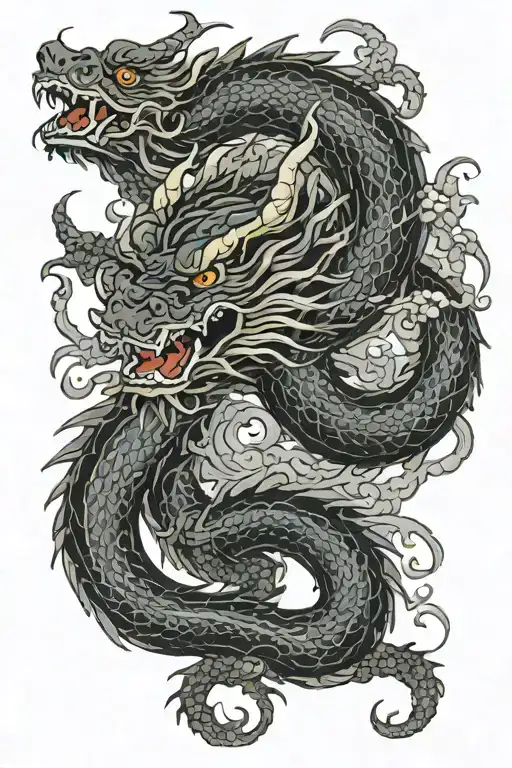 Black Japanese Dragon