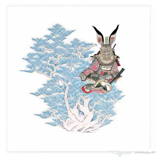 Samurai Rabbit Sakura Tree