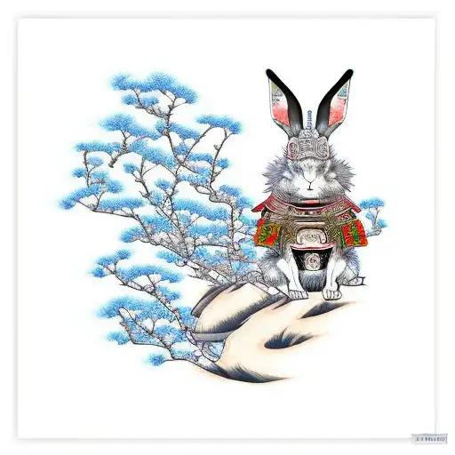 Samurai Rabbit Sakura Tree