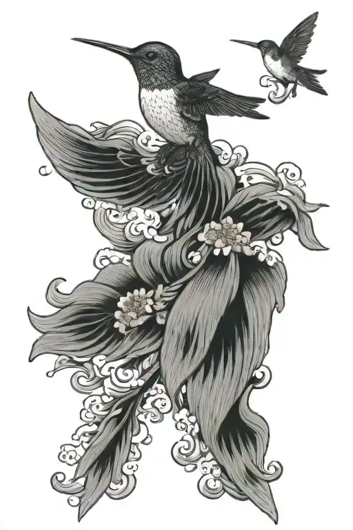 Hummingbird With Wave