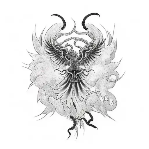 Phoenix With Scorpion