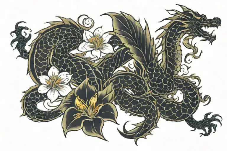 Dragon Lillies Neck