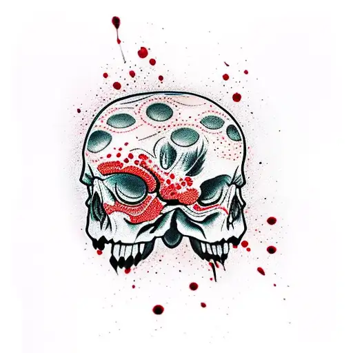 Blood Spattered Skull