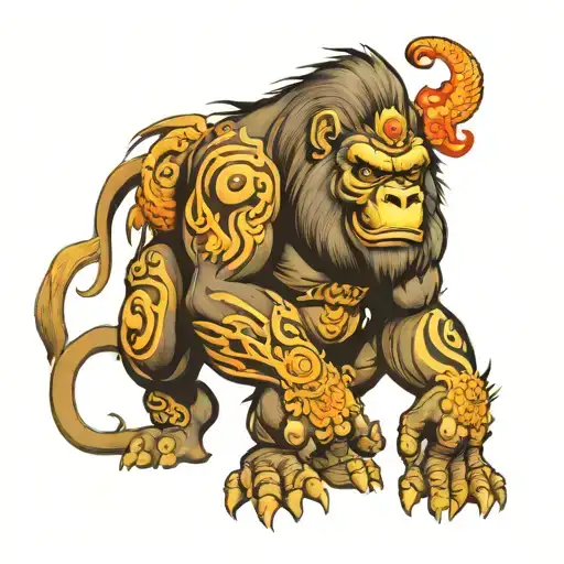 Gorilla Lion Warrior