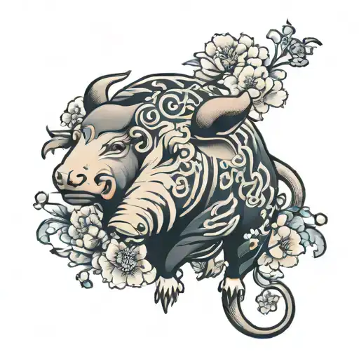 Chinese Zodiac Ox And Rat