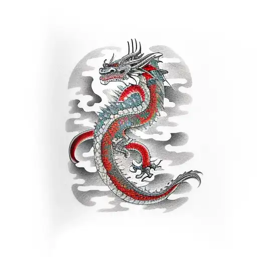 Majestic Dragon Wrapped Around Forearm Woman