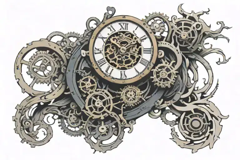 Clock Mechanism Intertwined