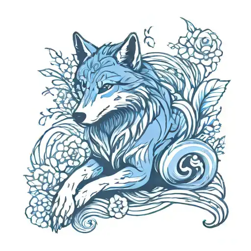 Coverup Wolf Sitting Svg