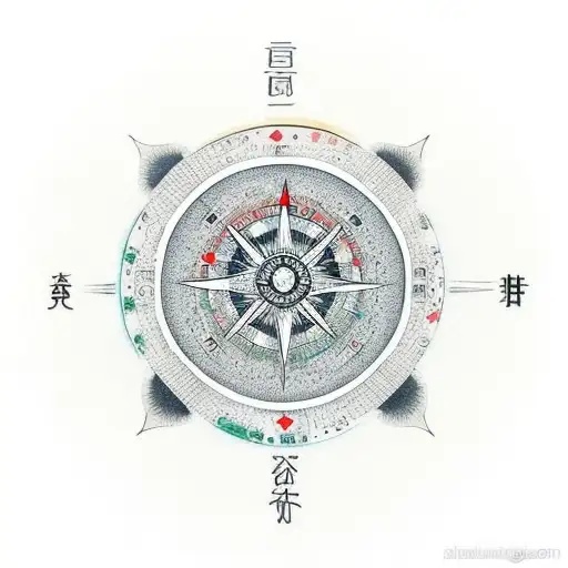 Enso Ring With Compass