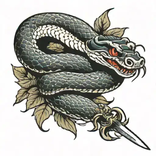 Snake With Sword
