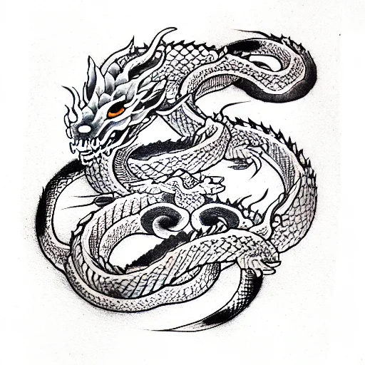 Snake Fighting Dragon