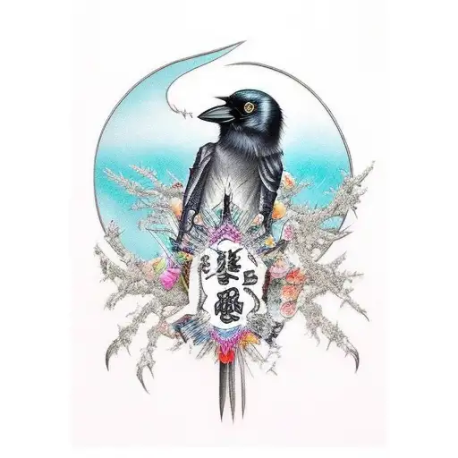 A Crow With Scissorhands That Cut A Wedding Dress In Half