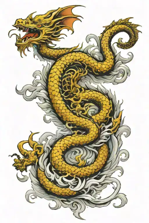 Japanese Traditional Dragon Full Forearm Sleeve