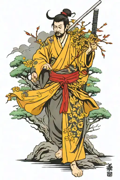 Samurai And Tree