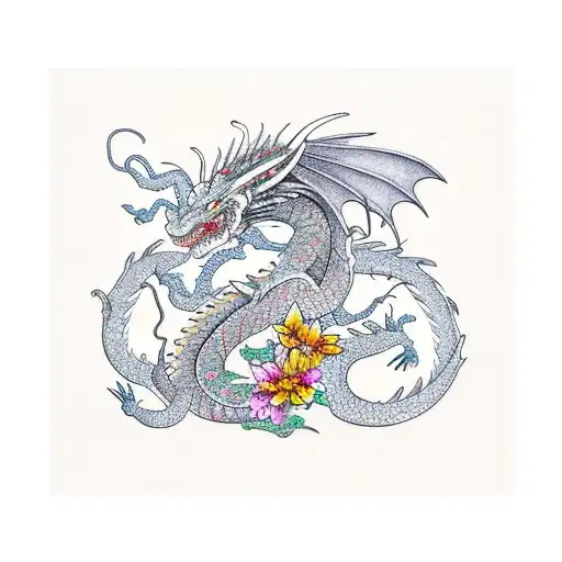 Dragon With Butterflys