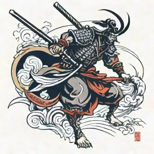 Samurai In Battle