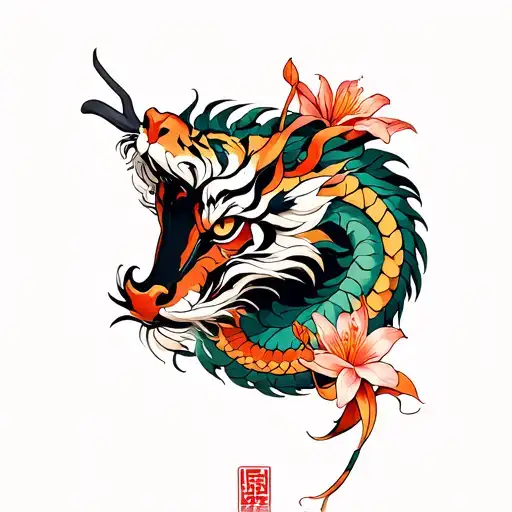 Tiger Lily And Dragon