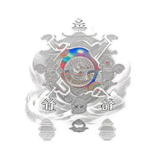 Sol Naciente Japones En Medio Pectoral