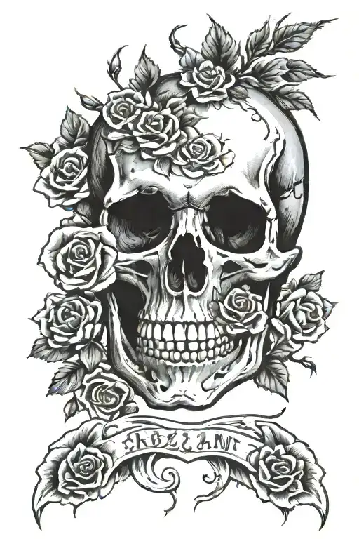 Skull And Roses