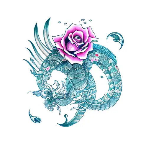 Ocean Scorpio Sign Bufallo Rose Moon