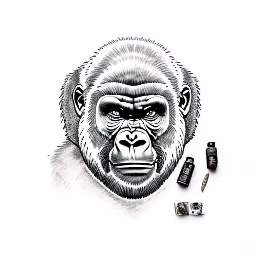 Gorilla Holding A Grenade