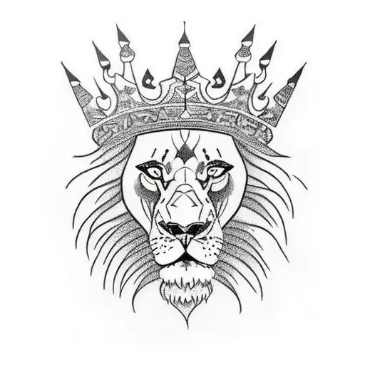 Lion With Crown Attitude
